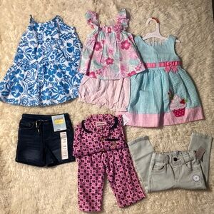 Girls Summer Bundle Size 12 M Lot of 9 pieces